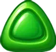 Green triangle candy symbol