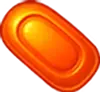 Orange oval candy symbol